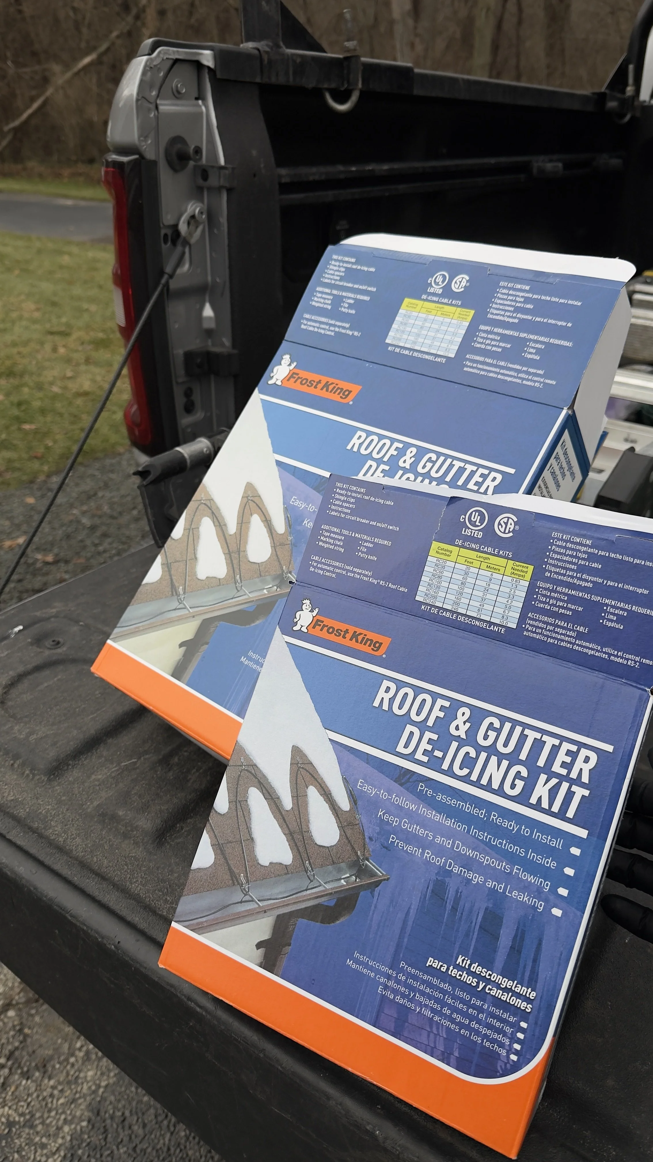Frost King roof and gutter de-icing kit box
