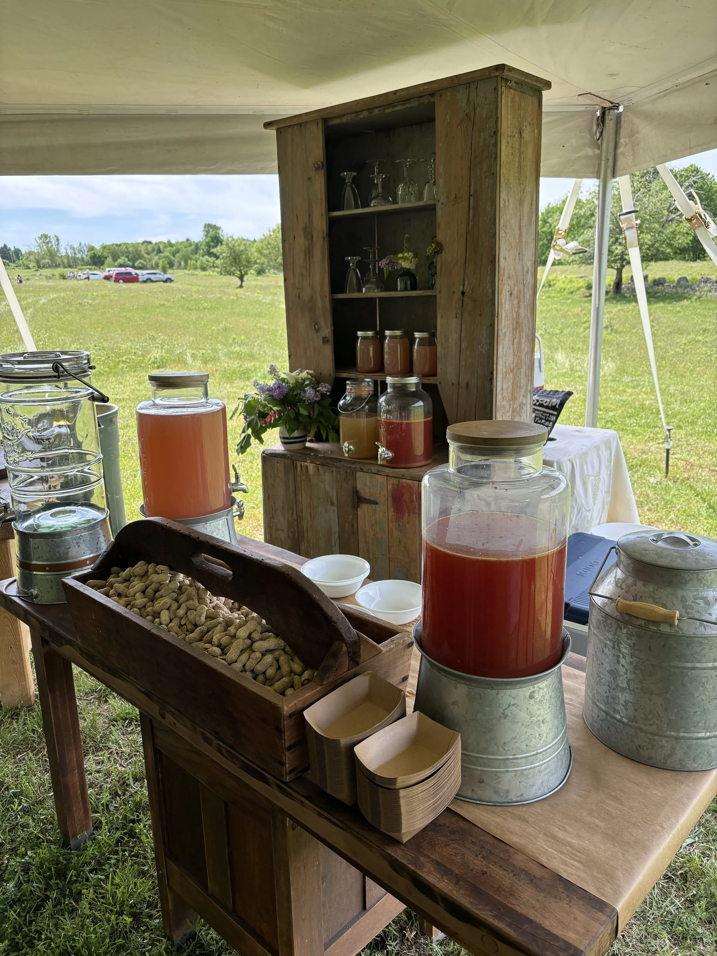 drink and peanut bar