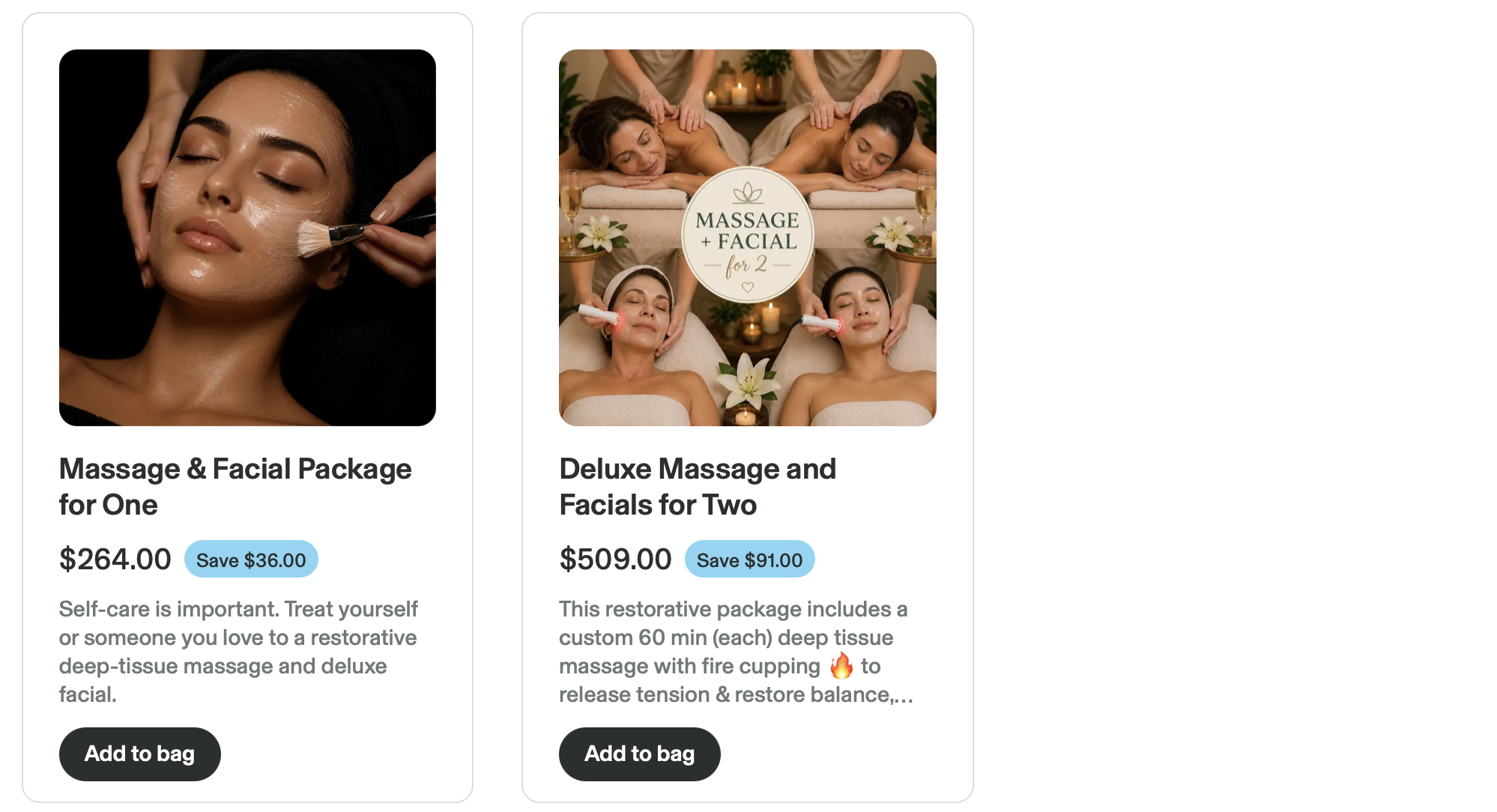 packages at the refinery include massage, facials for two , and more