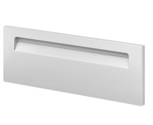 A white rectangular wall-mounted air vent or grille.
