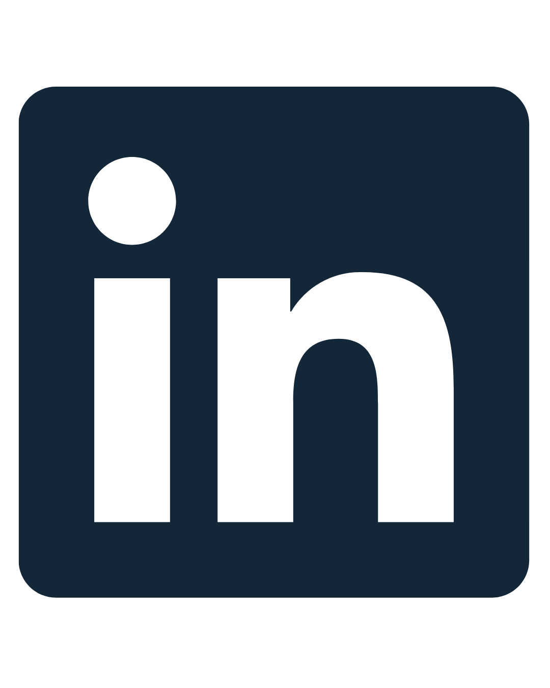 LinkedIn-logo i blått og svart.