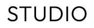 Black background with the word 'STUDIO' in white uppercase letters