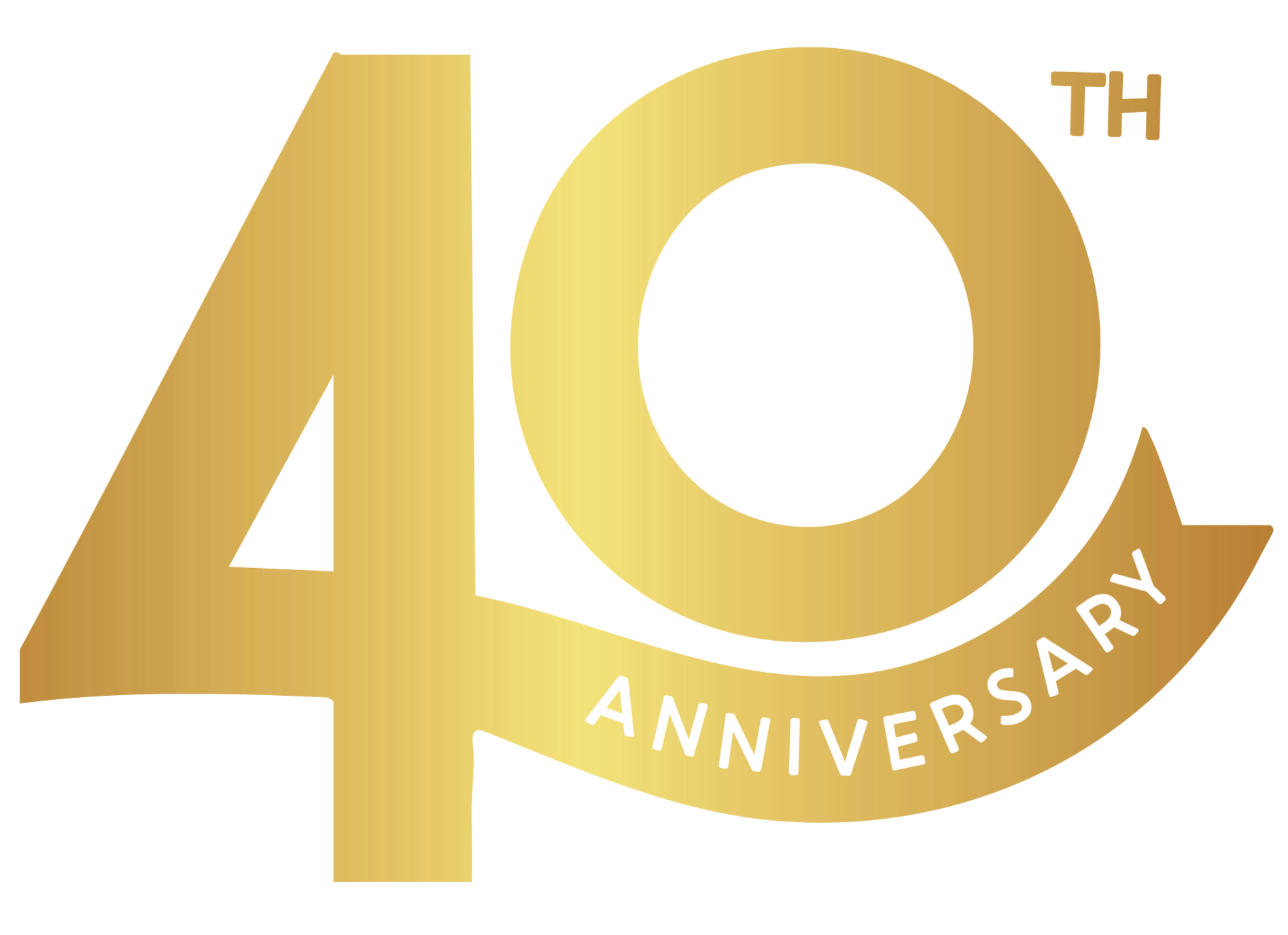 Gold-colored logo with large stylized '10' and the words 'Anniversary' wrapped around in a circle.