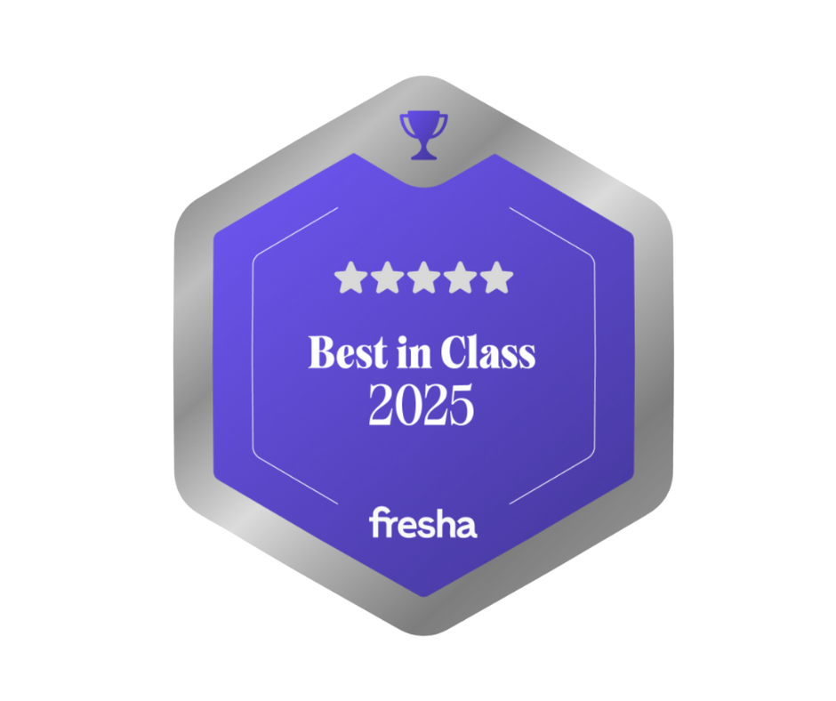 A purple and silver badge displaying "Best In Class 2025"