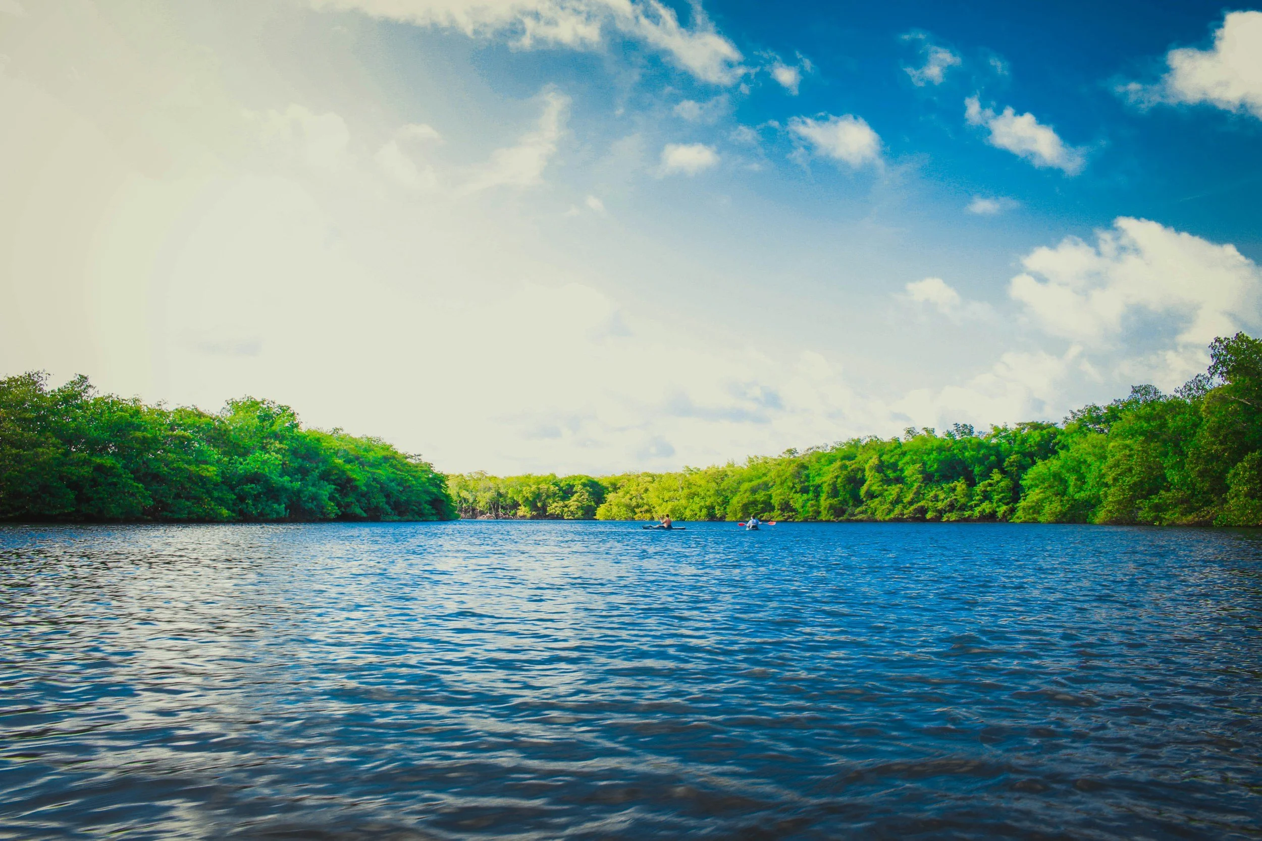 kayaking on the lake