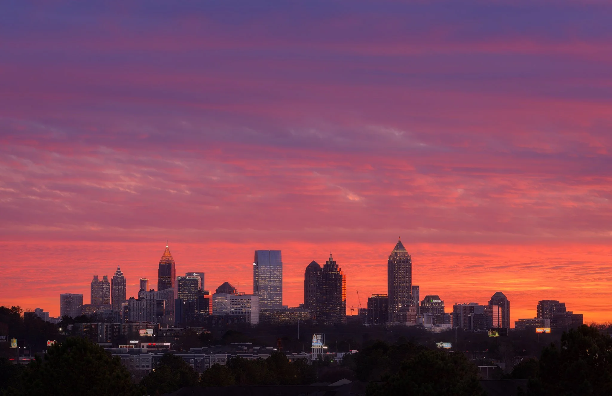 Sunset over Midtown Atlanta