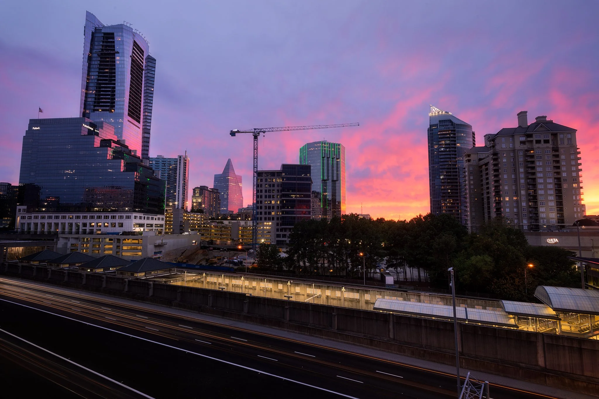 Sunrise over Buckhead, Atlanta