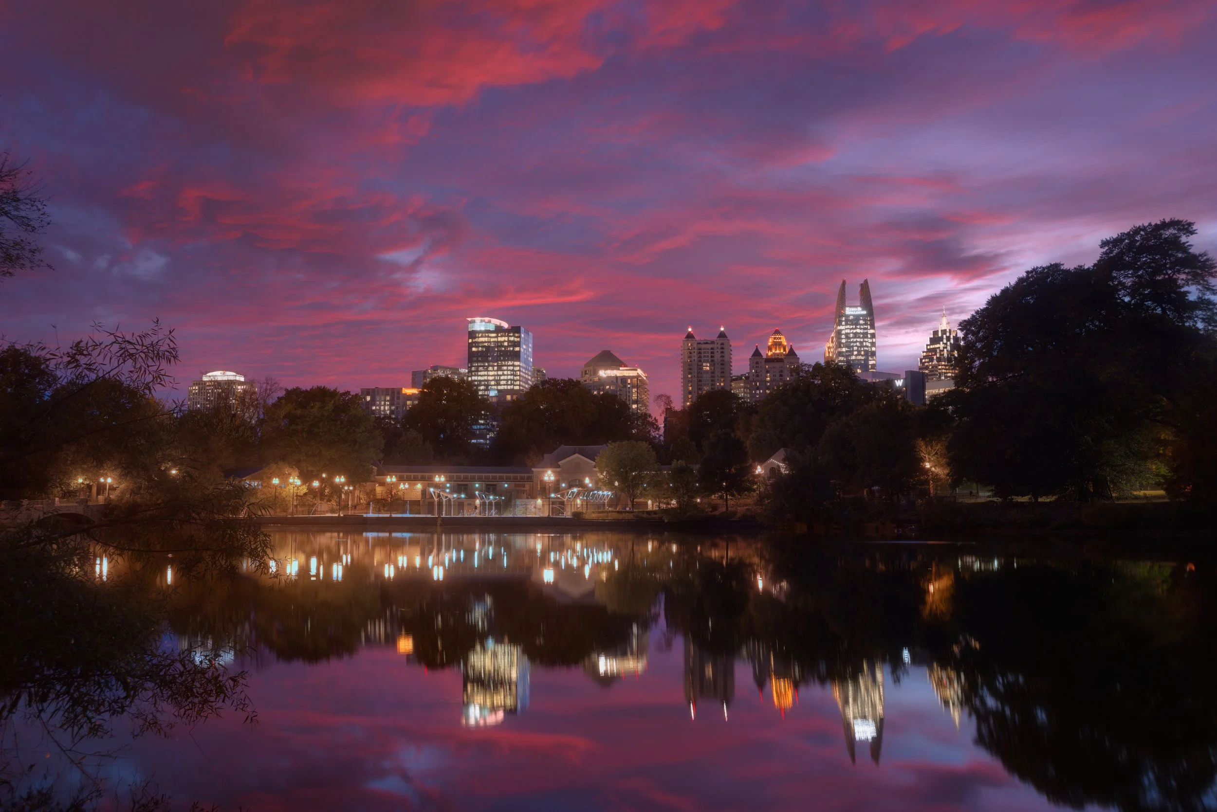 Sunset over Piedmont Park, Atlanta