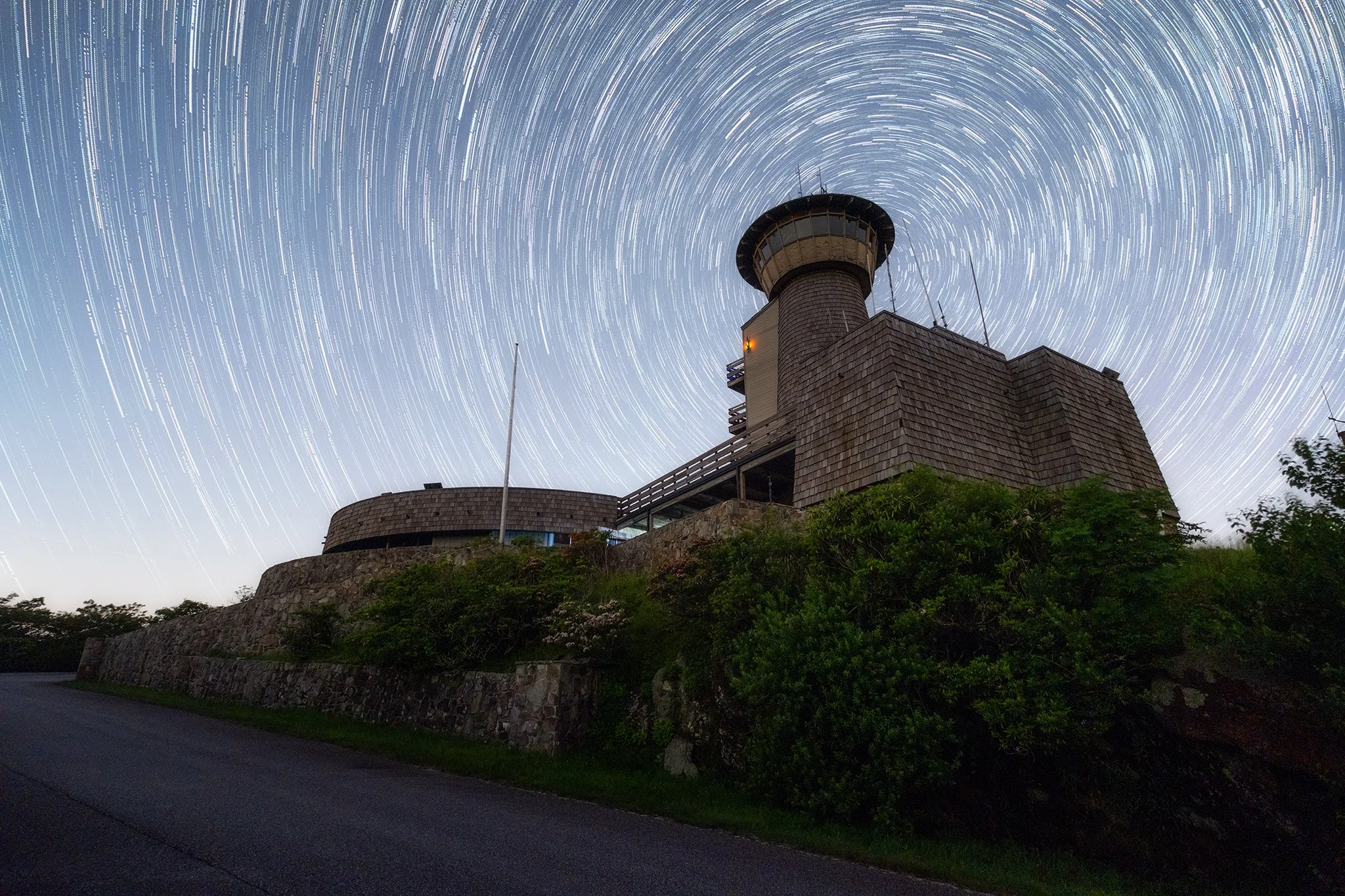 Star trails over Brasstown Bald