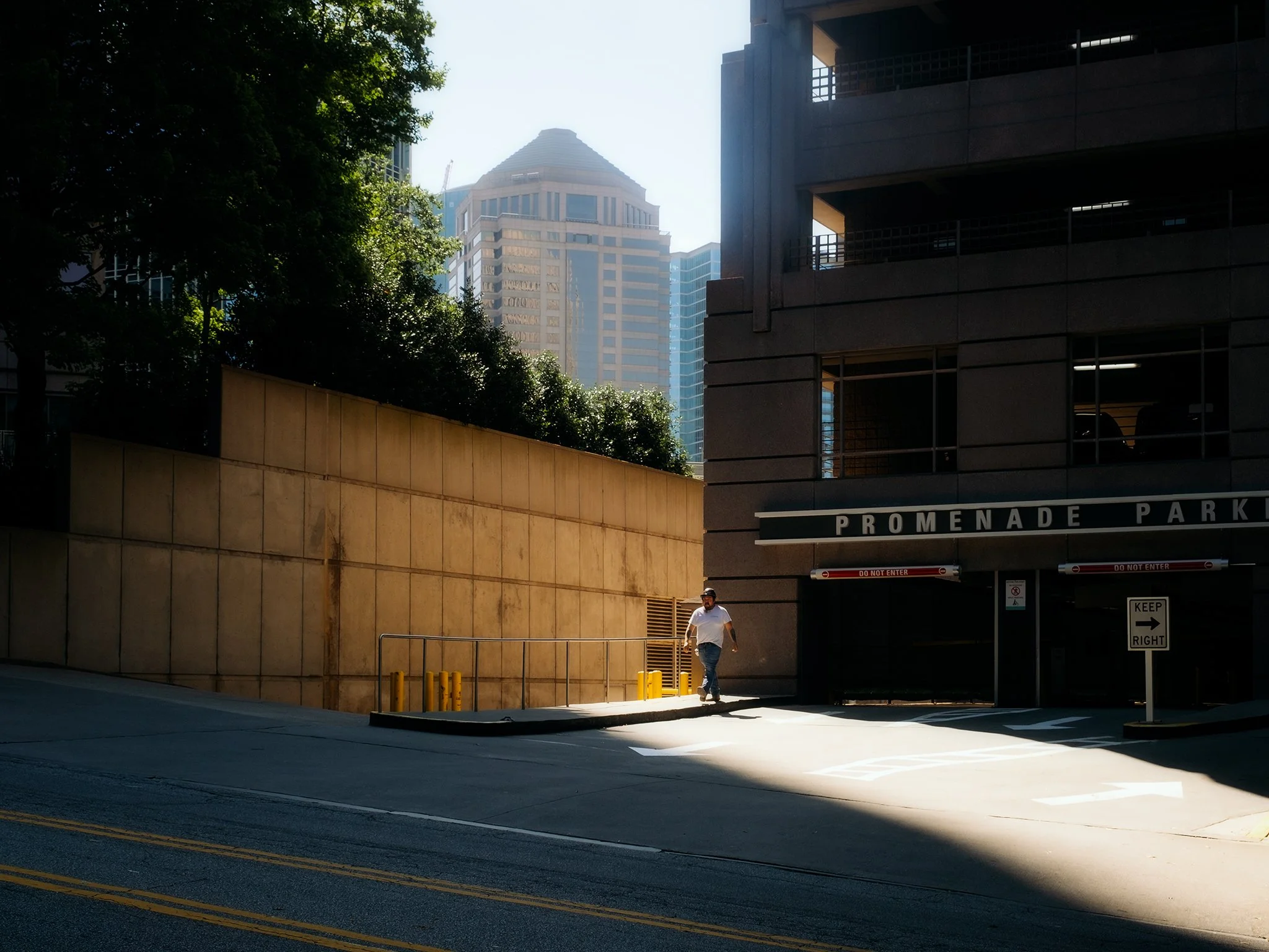 Crossing through a sliver of light