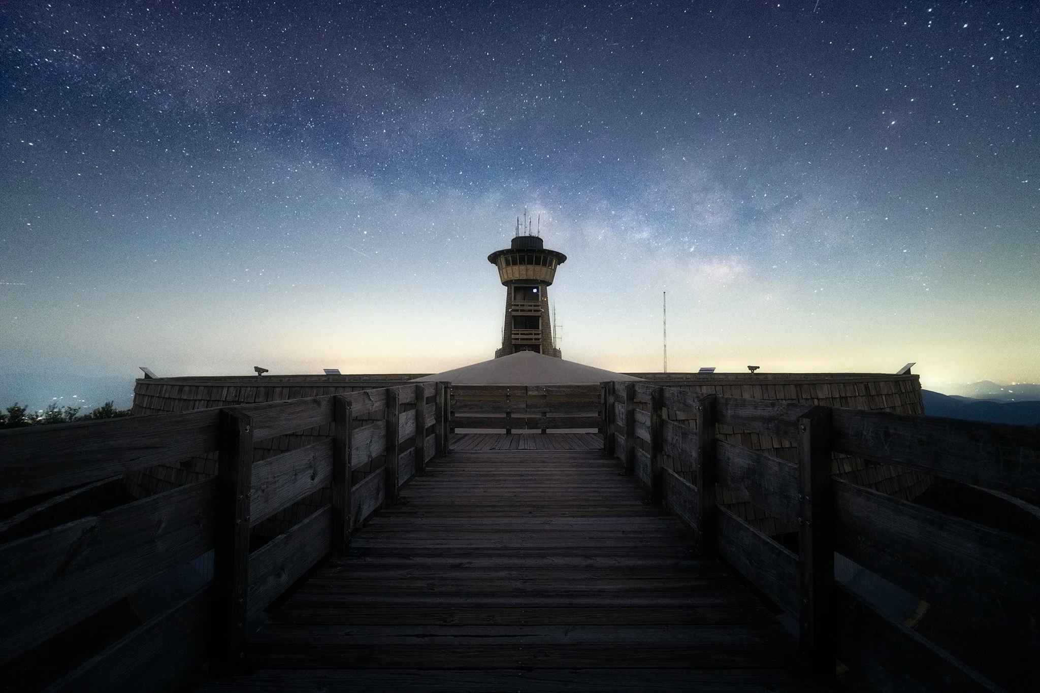 Milky Way Core over Brasstown Bald Observatory in North Georgia