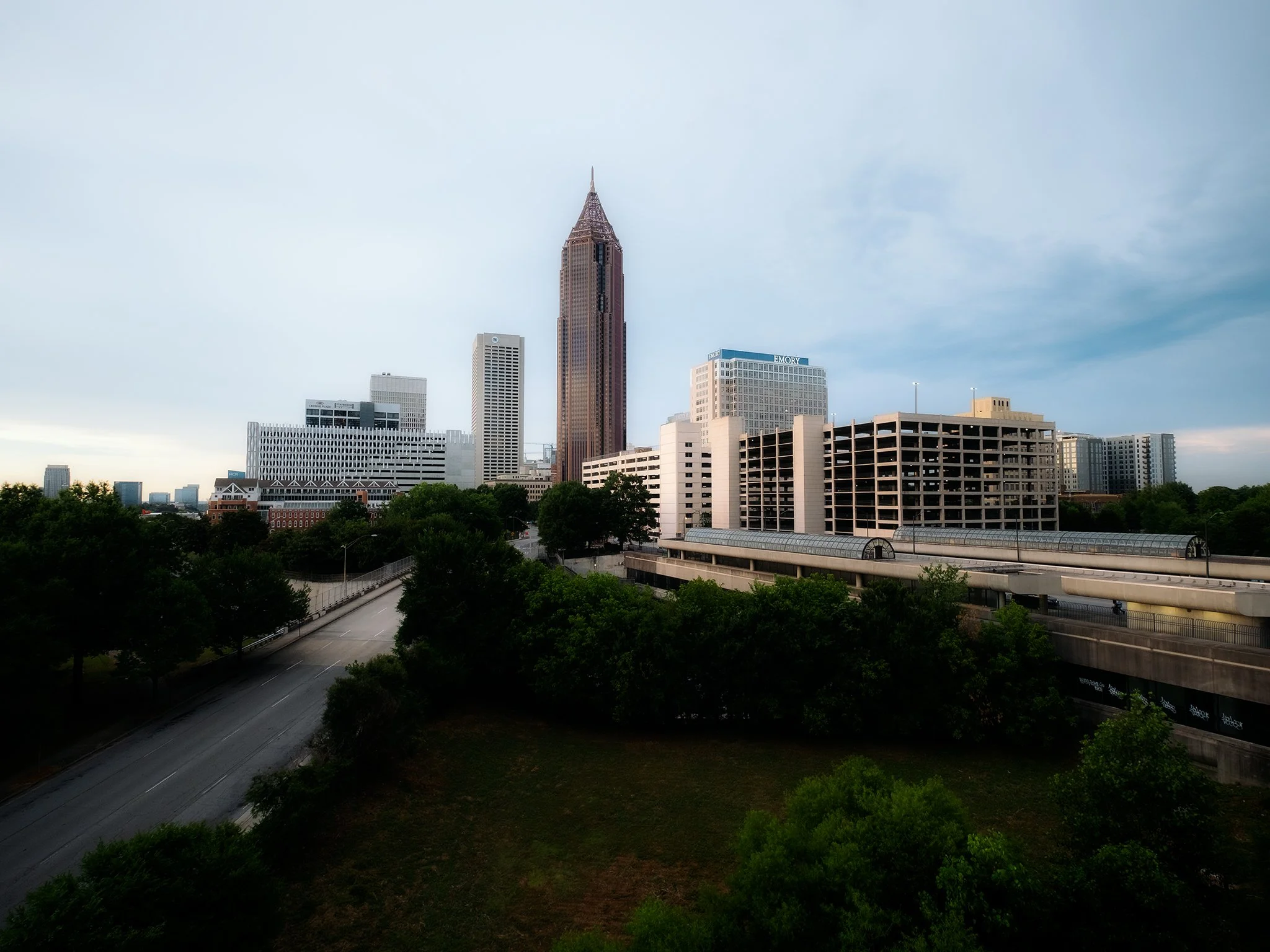 Summer evening near Civic Center in Atlanta 