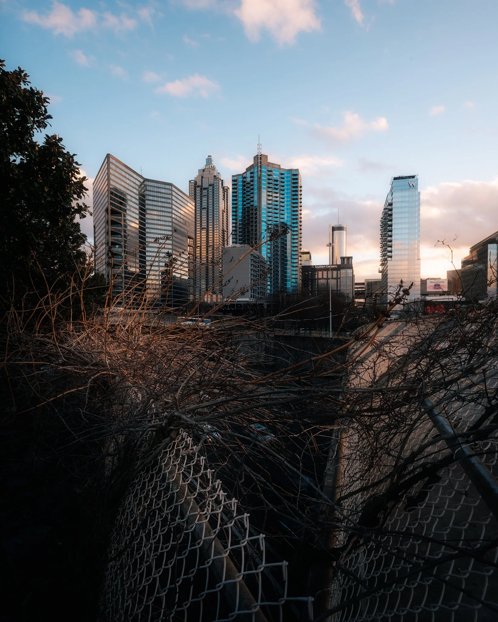 Winter sunset in Atlanta