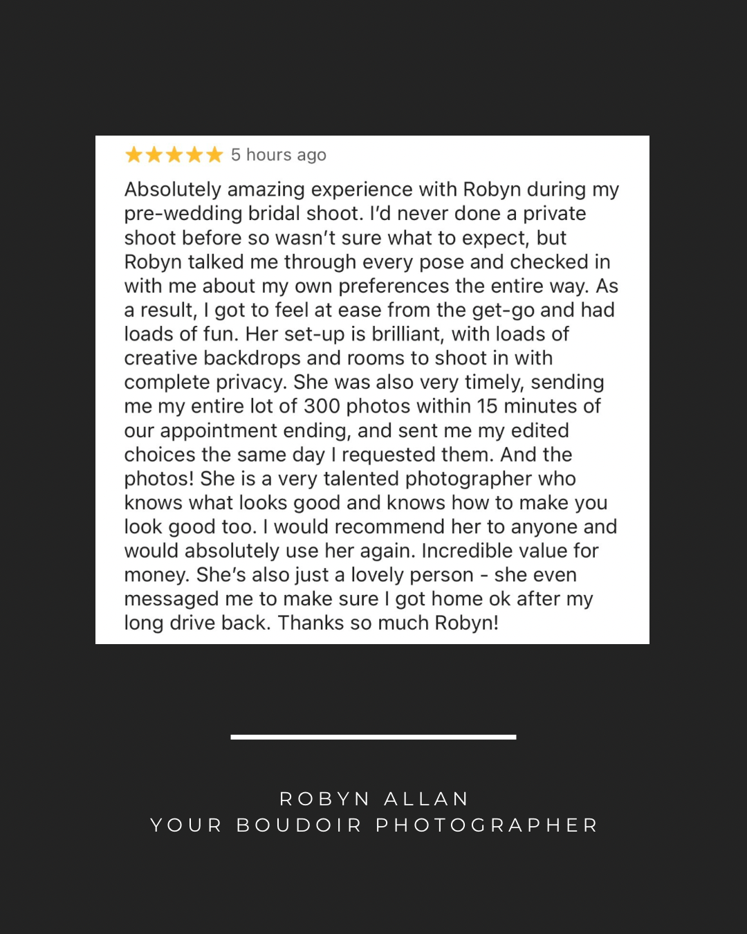 Why 560+ Google Reviews Mean So Much – And Why They Matter When Choosing a Boudoir Photographer in Perth, Scotland