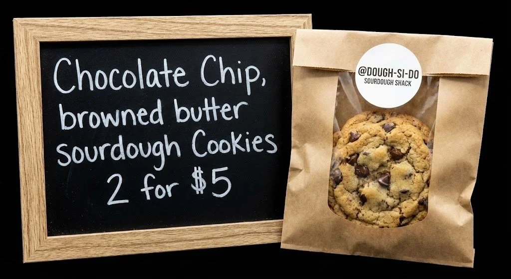 Two chocolate chip Cookies