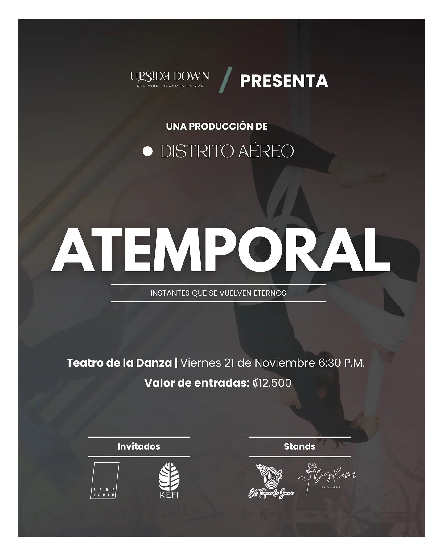 🌌 &iexcl;El momento de volar est&aacute; aqu&iacute;! 🎟️ Las entradas para ATEMPORAL ya est&aacute;n disponibles
Ven&iacute; a vivir una noche llena de magia, movimiento y energ&iacute;a a&eacute;rea ✨ 🩰 Un show creado por Distrito A&eacute;reo, c