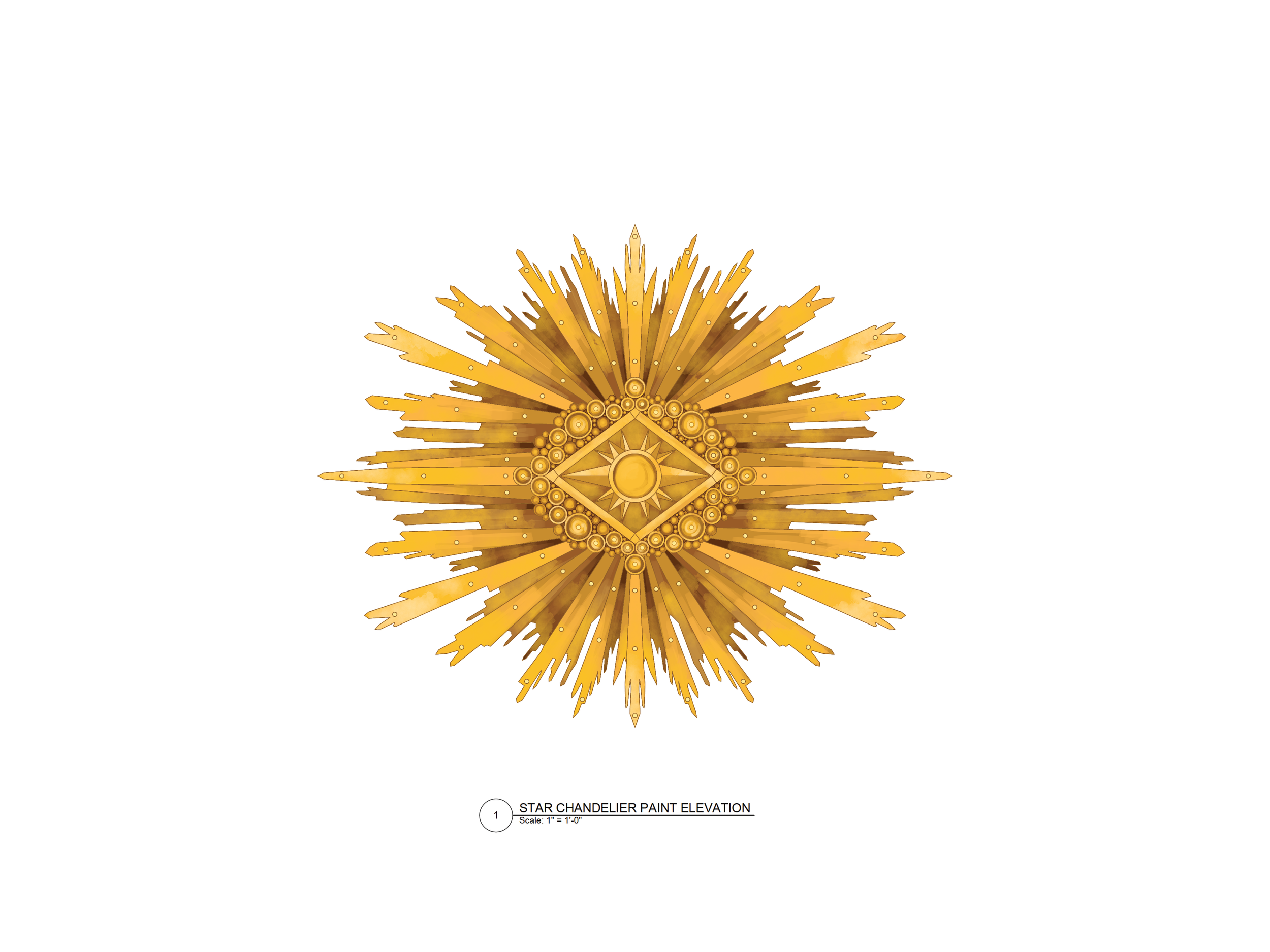 Star Chandelier Elevation
