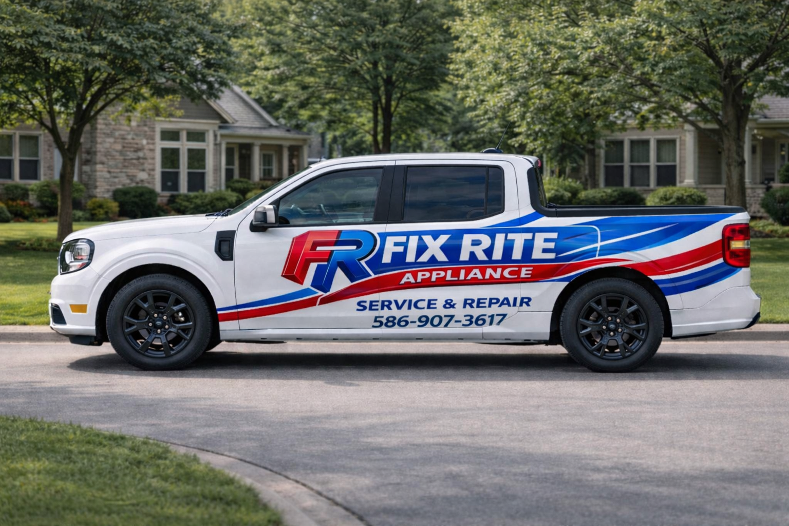Fix Rite Appliance Repair service vehicle ready for same-day residential service