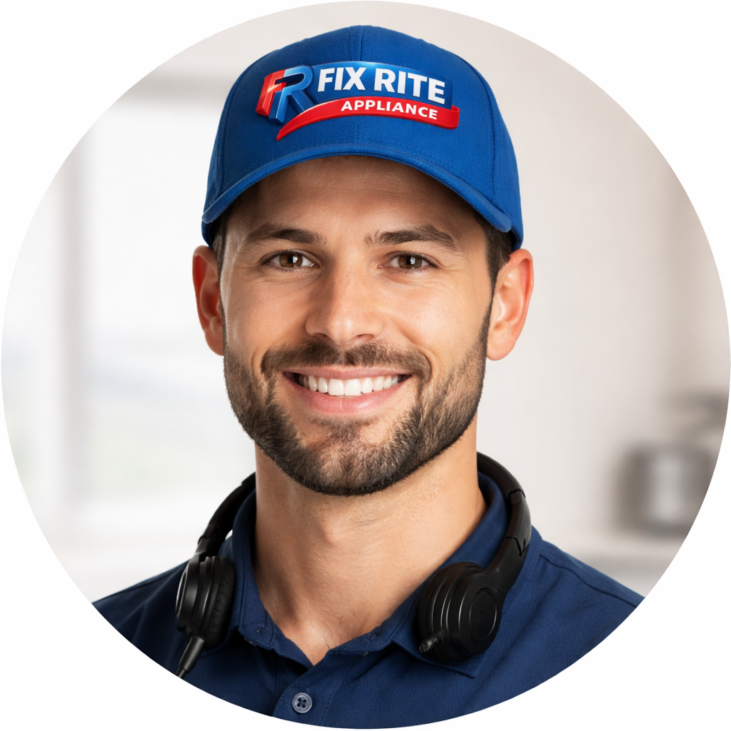 Residential and Commercial Fix Rite Appliance Repair Technician covering Warren, Sterling Heights, Shelby Township, Fraser, Macomb, Rochester, Southfield, Madison Heights, Livonia, Detroit, and surrounding areas.