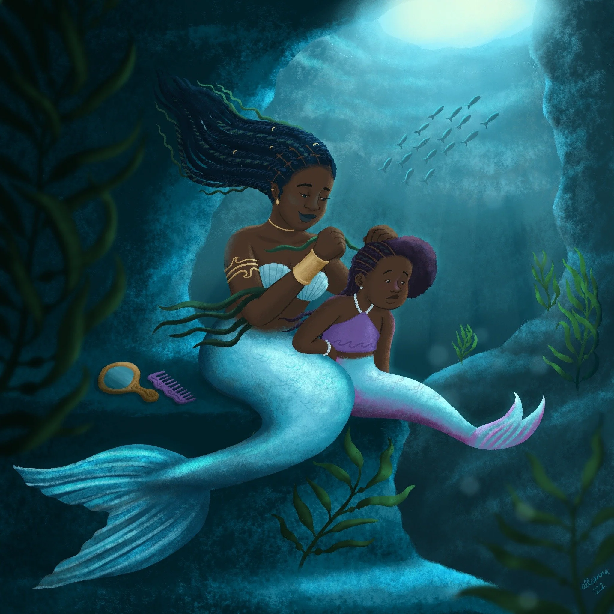 mom and kid mermaid alleanna harris.JPG
