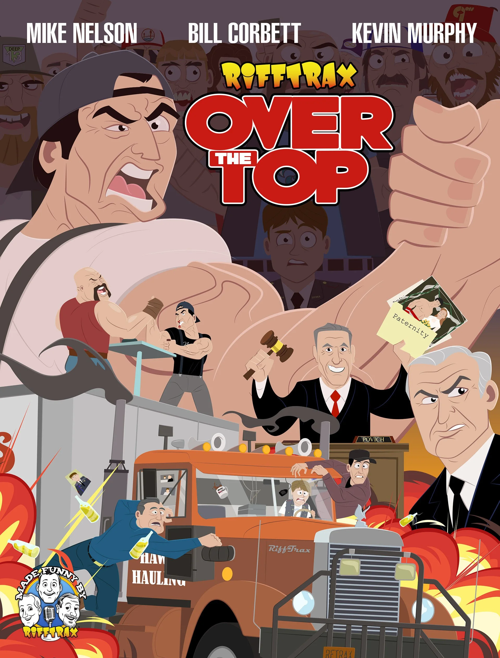 It's double elimination time with RiffTrax, featuring this ridiculous Sylvester Stallone masterpiece that lives up to its name - Over the Top!