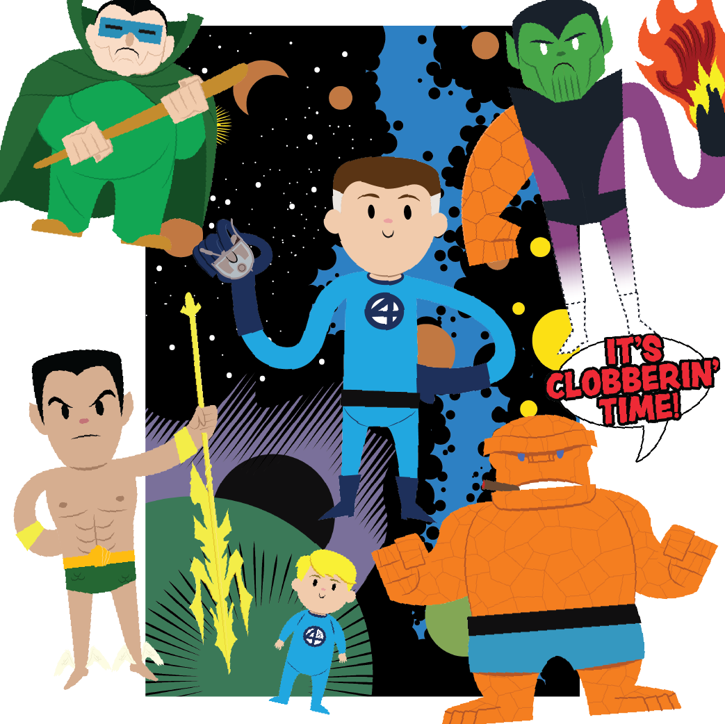 Fantastic Four Sticker Sheet - 1