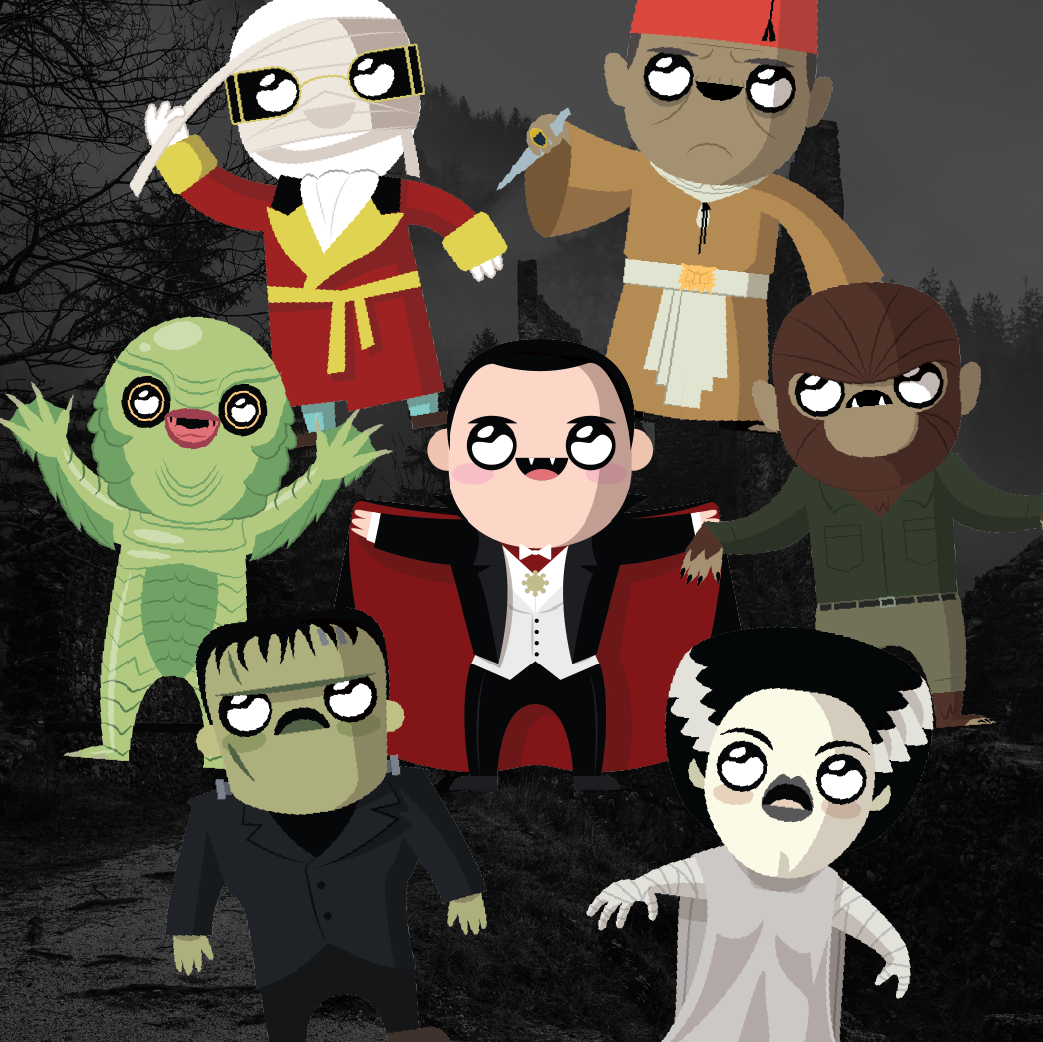 Universal Monsters Sticker Set