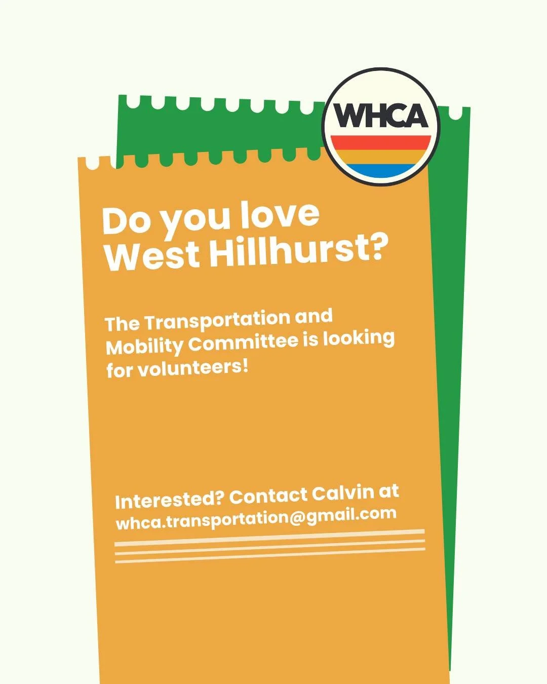 🚲🚶&zwj;♀️🚗 Volunteers Wanted &ndash; Transportation &amp; Mobility Committee 🚍♿

Are you passionate about making our community safer, more connected, and easier to navigate for everyone? We&rsquo;re looking for volunteers to join our Transportati