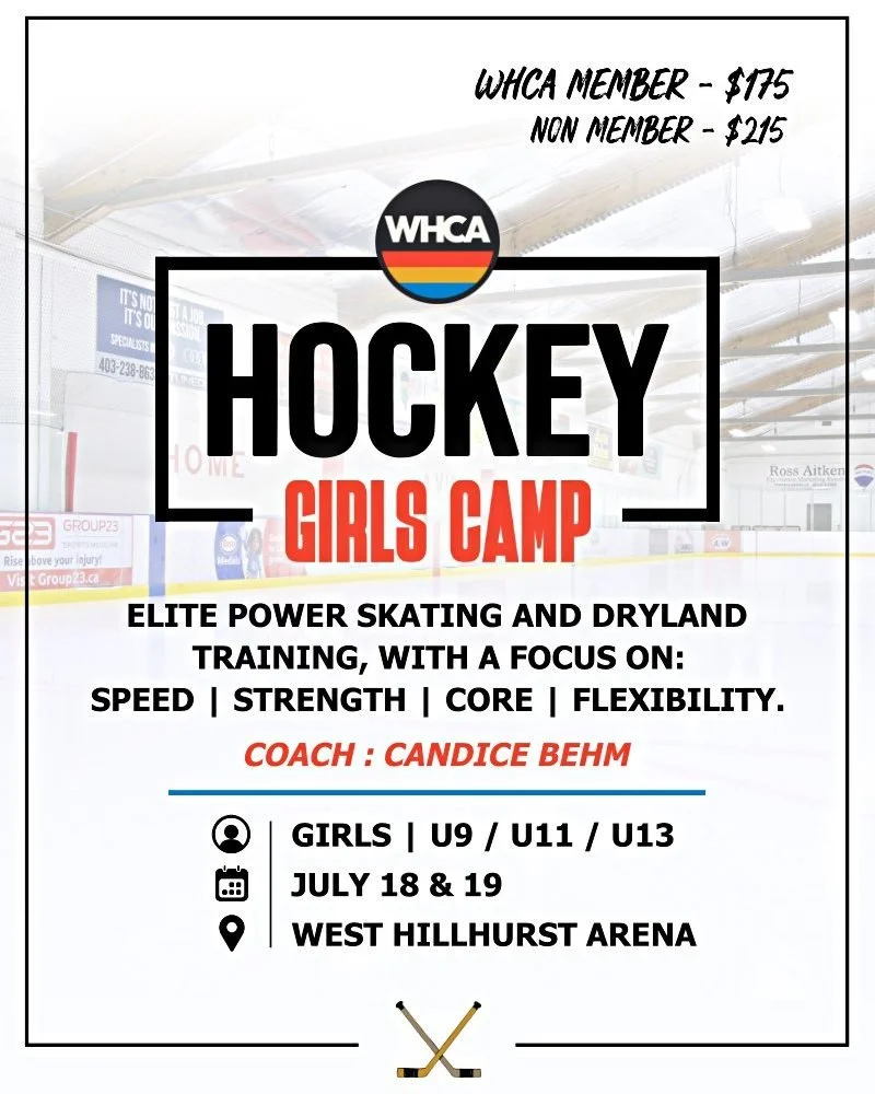 🏒✨ GIRLS HOCKEY CAMP IS HERE! ✨🏒

Calling all U9, U11 &amp; U13 hockey players! 📣

Looking to build speed, confidence, and skills before the season starts? Join us for 2 days of elite power skating and dryland training with Candice Behm at West Hi