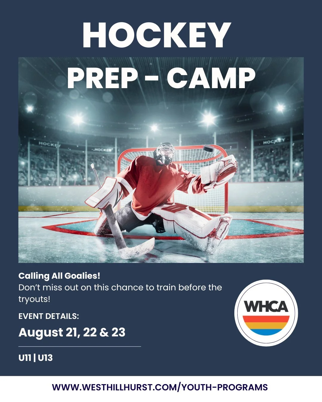 🥅🔥 GOALIES &mdash; ARE YOU READY FOR TRYOUTS?! 🔥🥅

Calling all goalies in the Calgary area! Our August Hockey Prep Camp is built to get you ready for evaluations with a high-intensity weekend focused on skating, goalie skills, gameplay, and confi