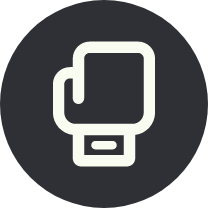 Icon of a smartwatch with a square face and a strap