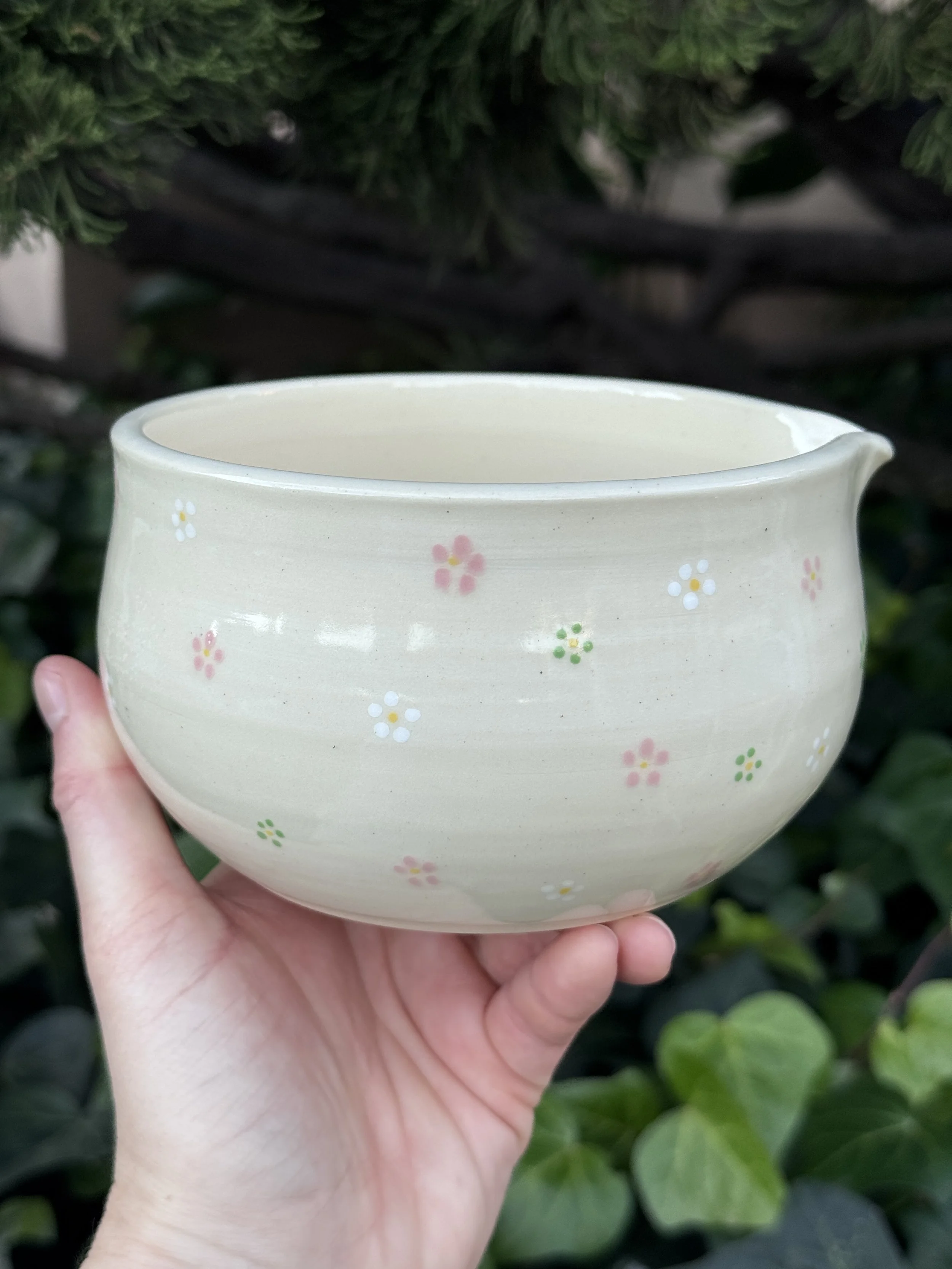 Large Flower Matcha Bowl