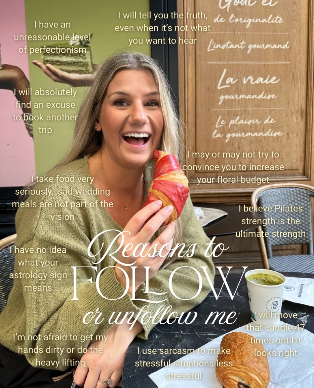 A few reasons you might want to follow me&hellip;or decide I&rsquo;m absolutely not your person 🤍

I&rsquo;m a wedding and event planner who believes there&rsquo;s always room for more flowers. I obsess over the tiniest details and will always be ho