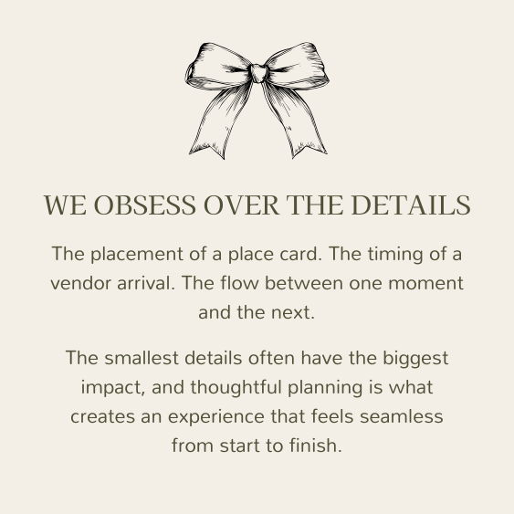 The Fleur and Flourish Events Experience: Emphasizing the businesses attention to detail in planning and experience.