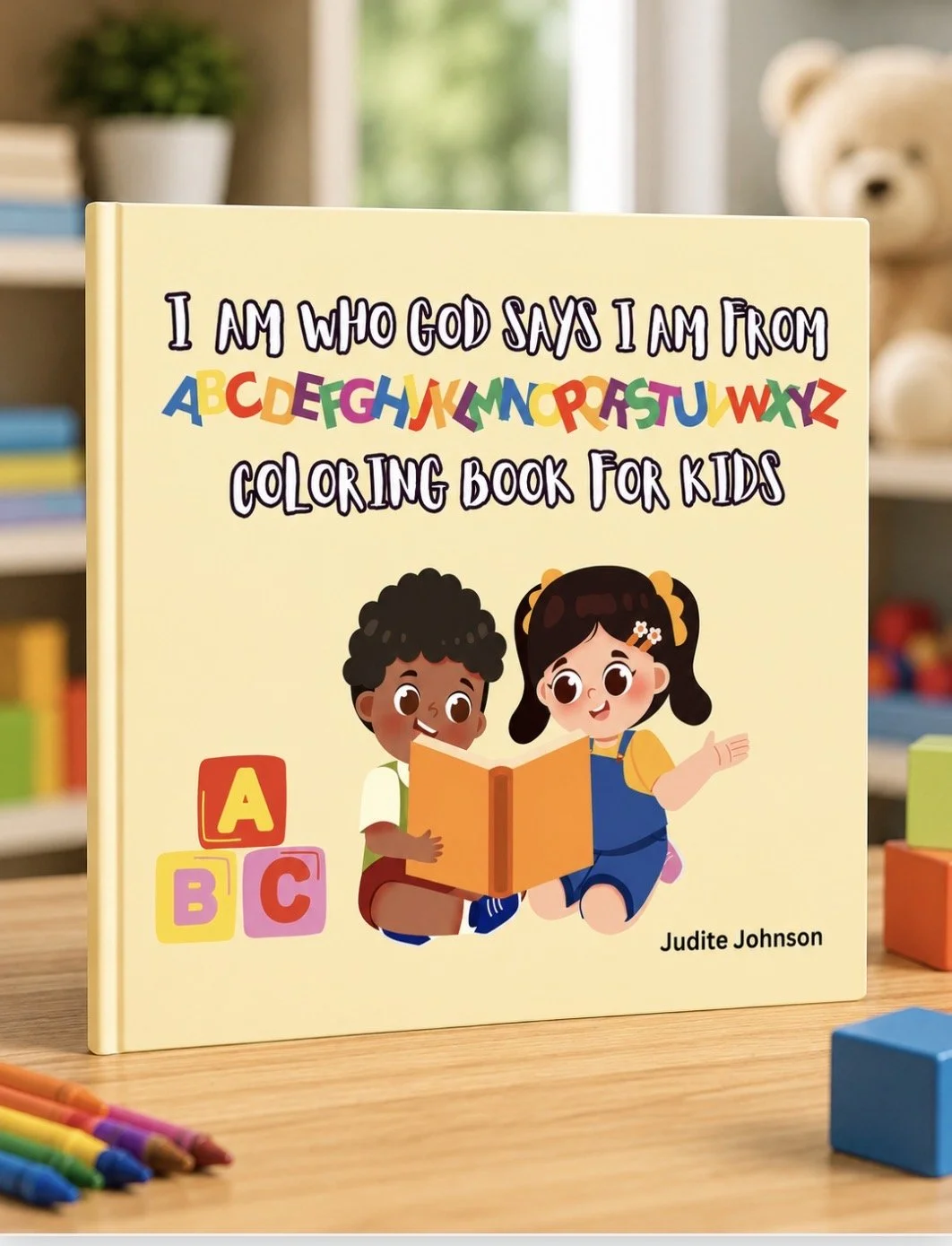I AM WHO GOD SAYS I AM FROM ABCDEFGHIJKLMNOPQRSTUVWXYZ COLORING BOOK