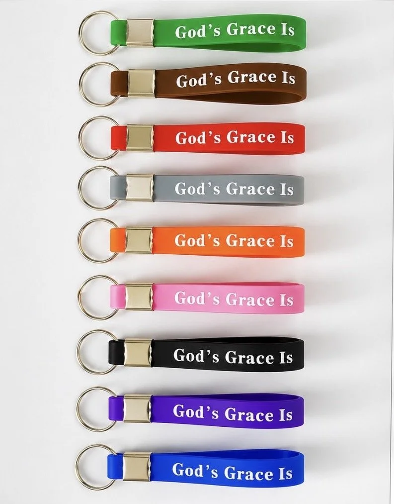 Logo Key Chain God's Grace Is Sufficient 8:31