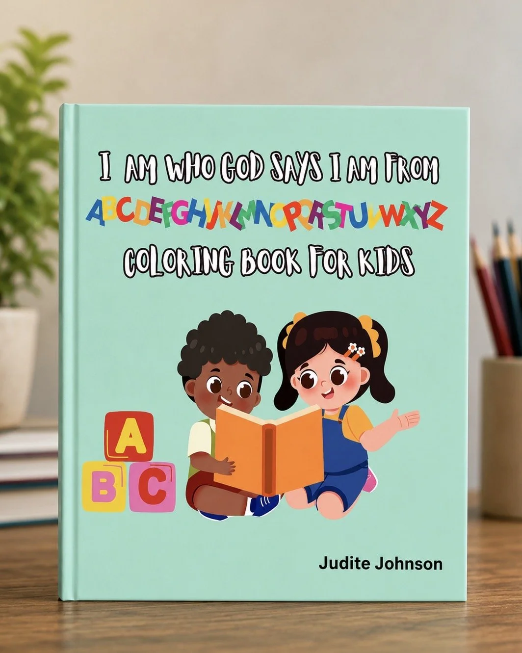 I AM WHO GOD SAYS I AM FROM ABCDEFGHIJKLMNOPQRSTUVWXYZ COLORING BOOK