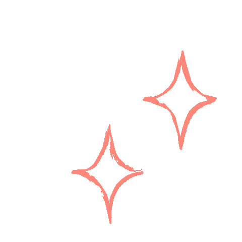 animated pink star-shaped sparkles on a transparent background.
