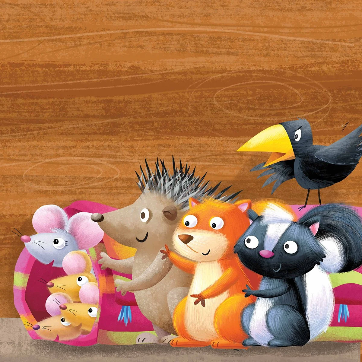 illustration of animals in children's book