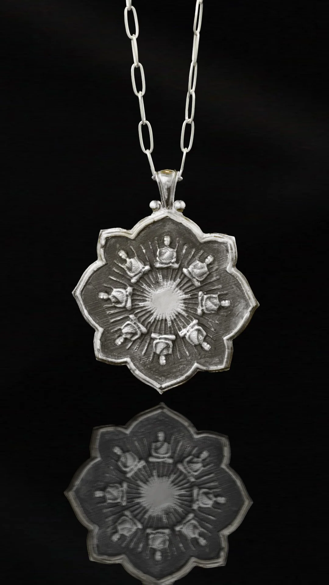 Eightfold Path Pendant in Silver