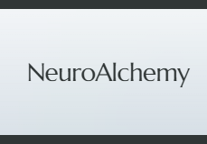 Text displaying 'NeuroAlchemy' on a plain background