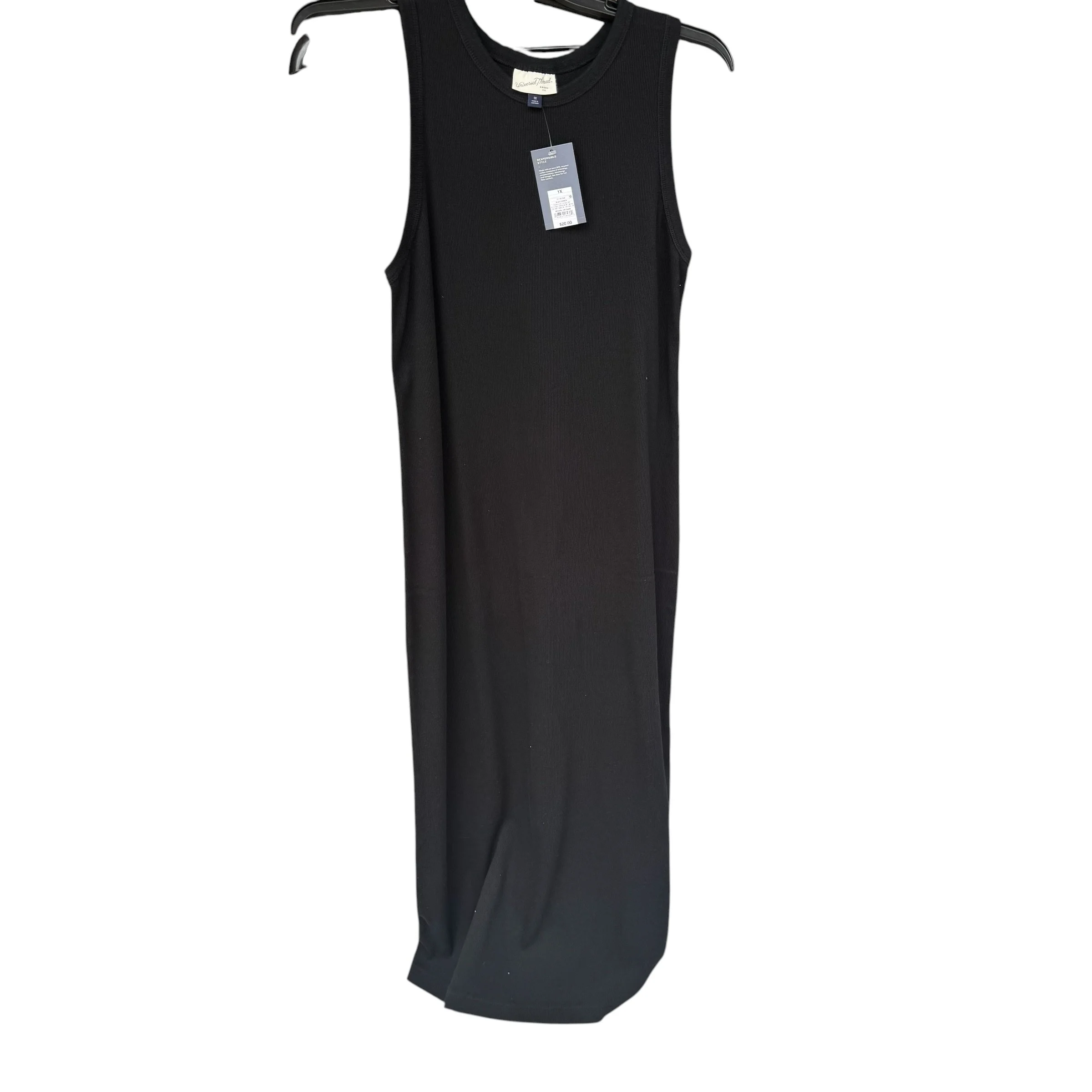 UNIVERSAL THREAD BLACK RIBBED MAXI DRESS