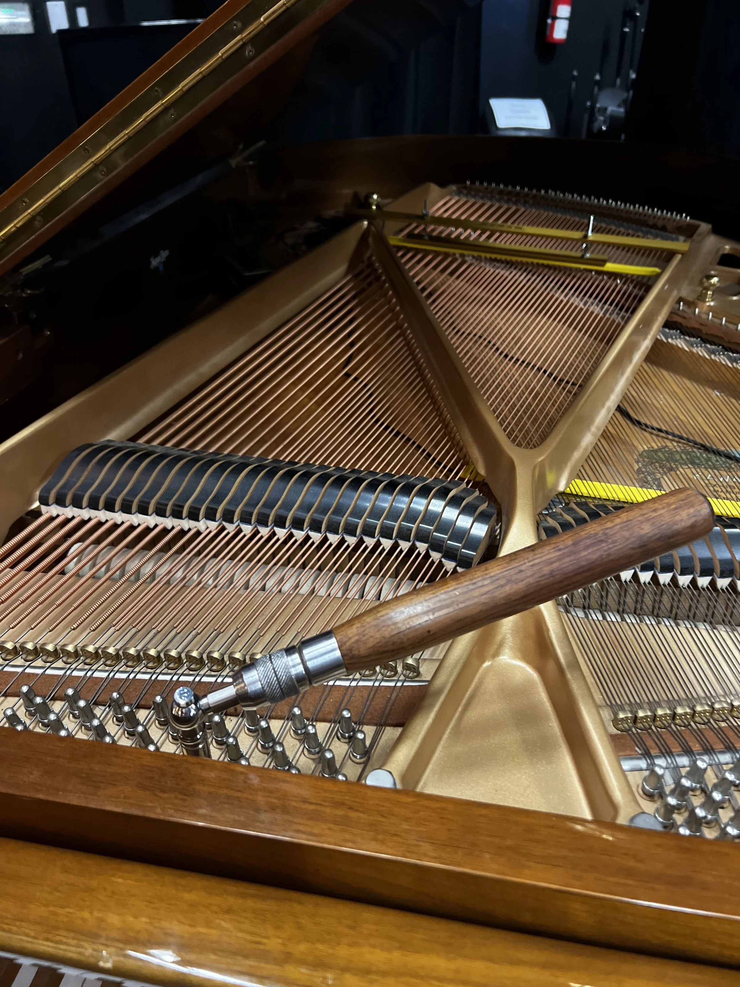 Kawai grand piano being tuned by Ferguson Piano in Southwest Virginia