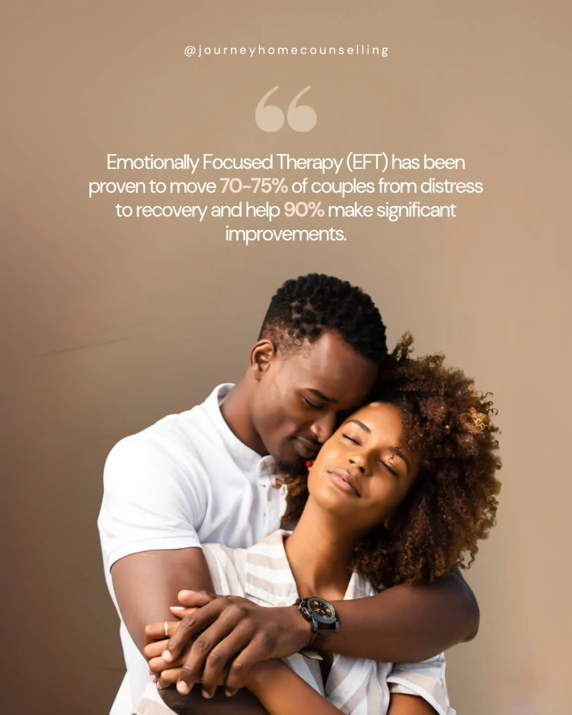 Many couples wait until they feel completely disconnected before reaching out for support.

Emotionally Focused Therapy (EFT) is one of the most well-researched approaches for couples therapy and focuses on helping partners better understand the emot