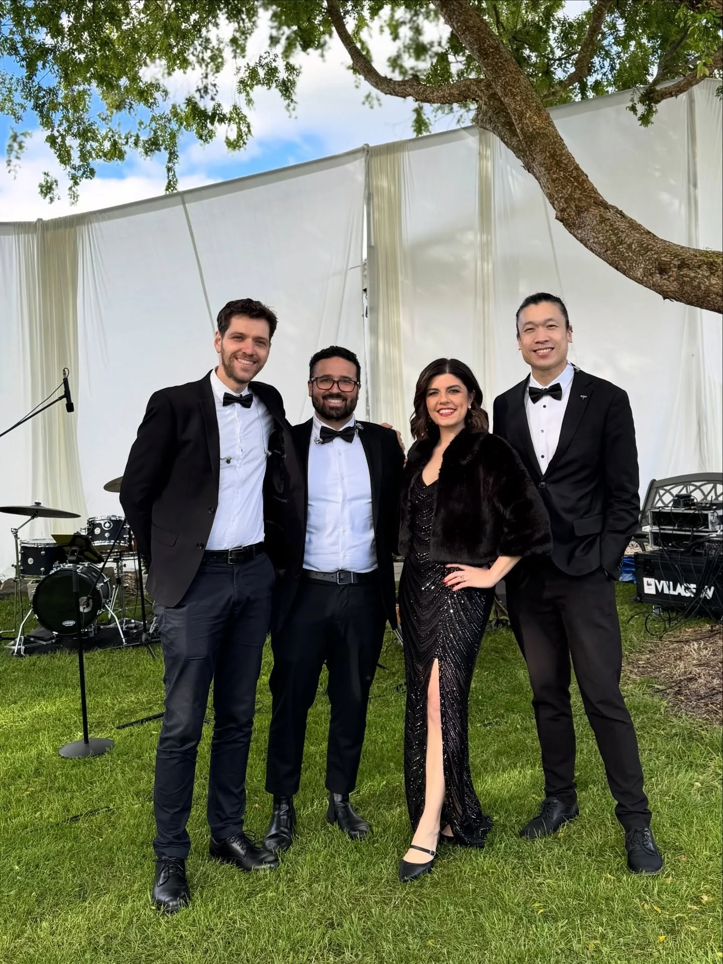 Loved bringing the jazz vibes to Darcee &amp; Matt&rsquo;s stunning Kyneton wedding. A perfect night for a perfect couple.

@rutherfordentertainment 
#jazzquartet
#jazzband