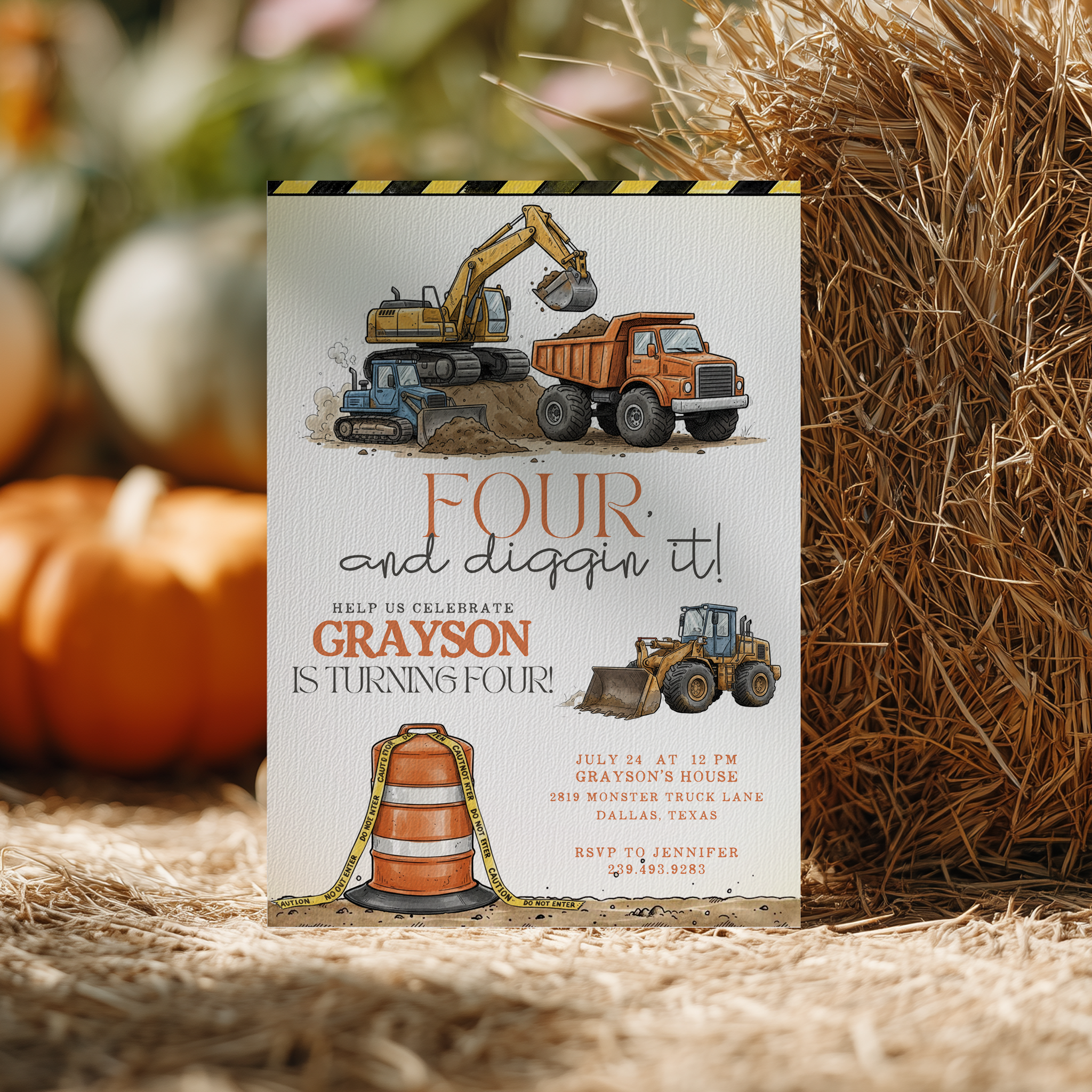 Diggin' It Birthday Invitation