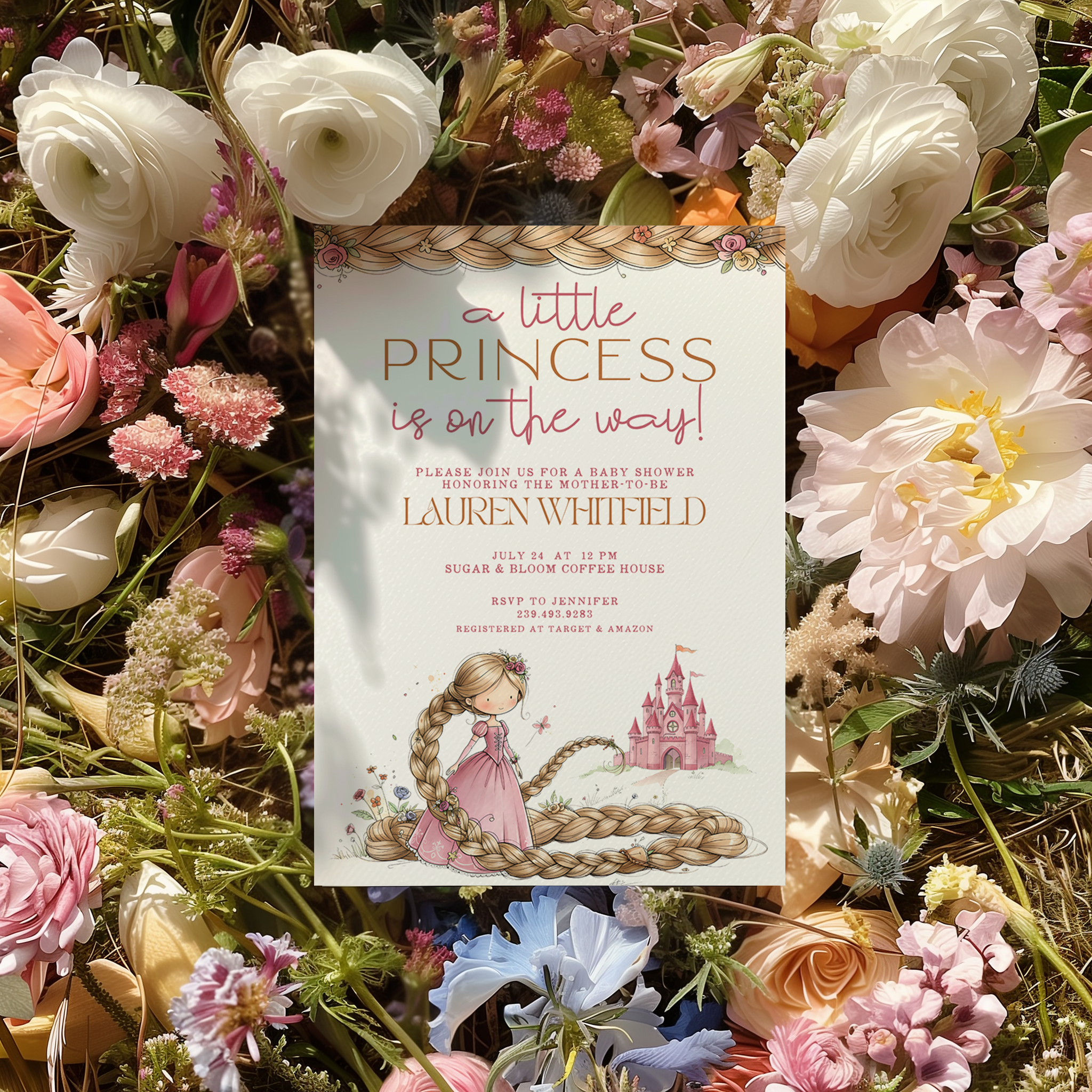 Little Princess Baby Shower Invitation