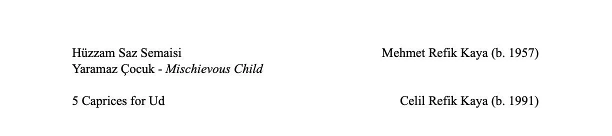Text document with names, birth years, and titles in Turkish and English, referencing a mischievous child.