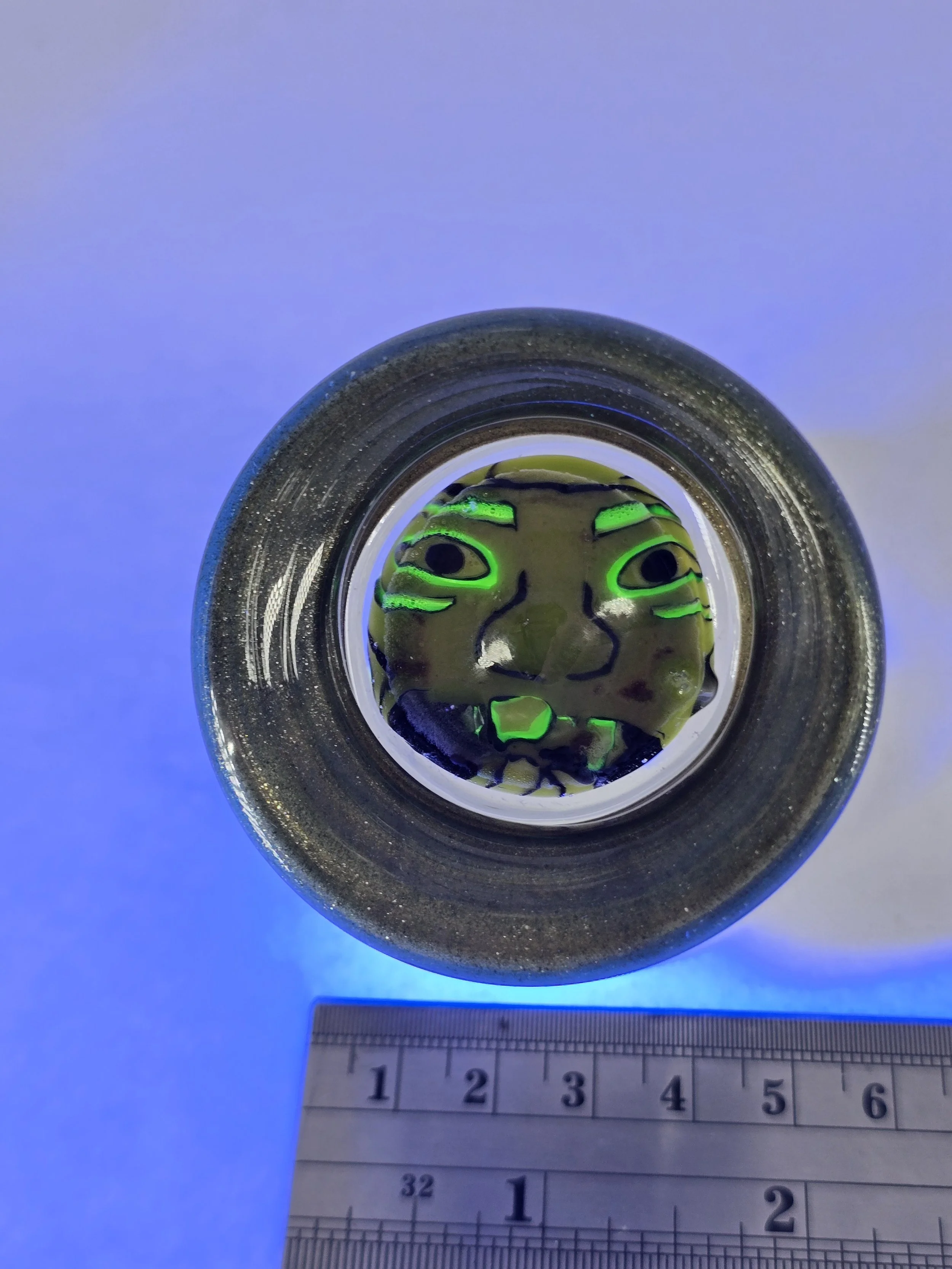 GL-45  Mayan Warrior Face Jar