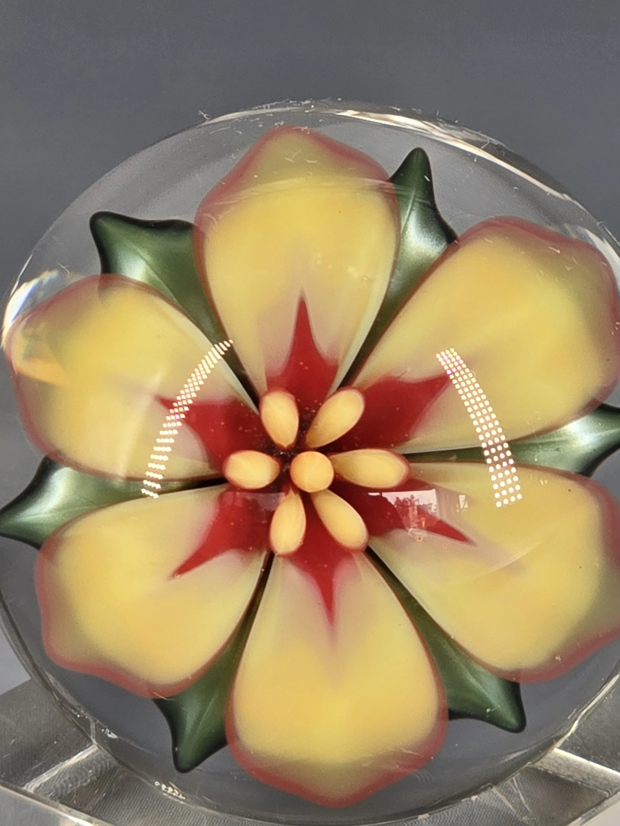 Florin Glass Marble Flower Tropical